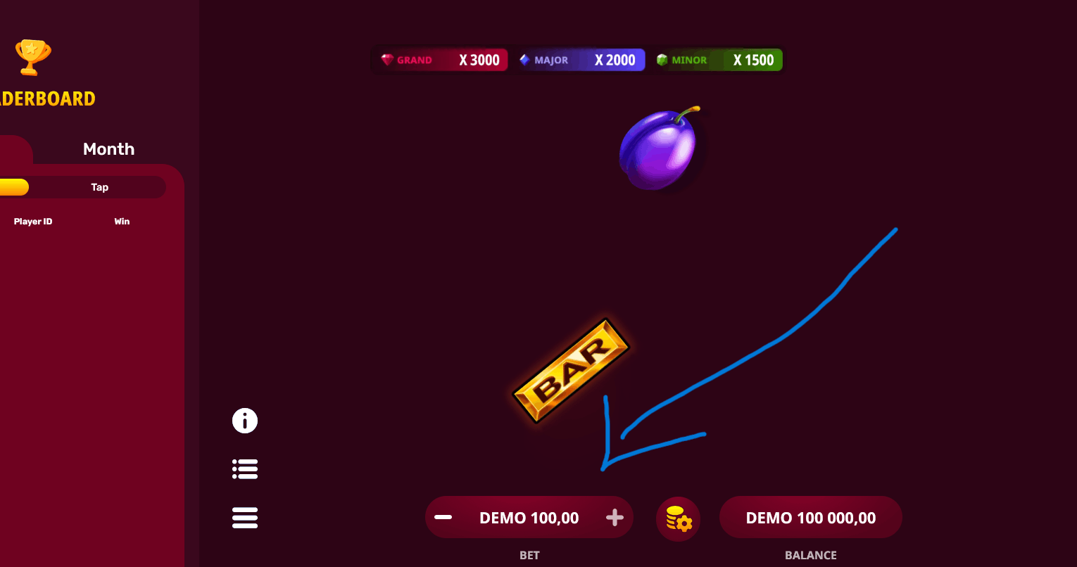 Paso 5 — Configura tu apuesta y empieza a cortar frutas